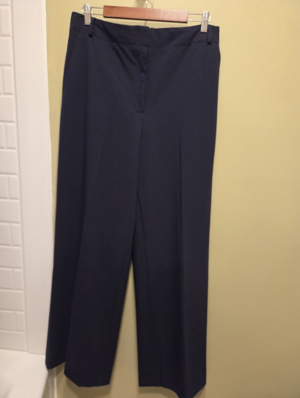 NWT Tommy Hilfiger Navy Wide Leg Trouser Dress Pants Size 12